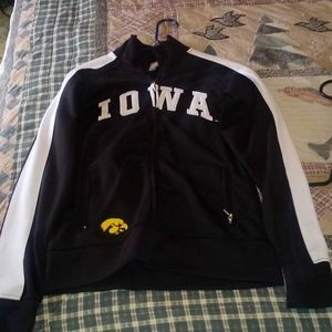 An Iowa jacket and an Iowa long sleeve shirt